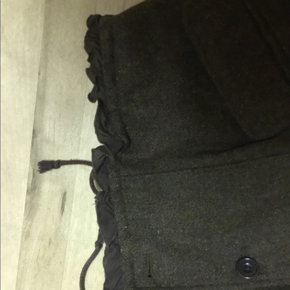 Gap Medium Dark Olive Wool Button Lined Jacket - image 5